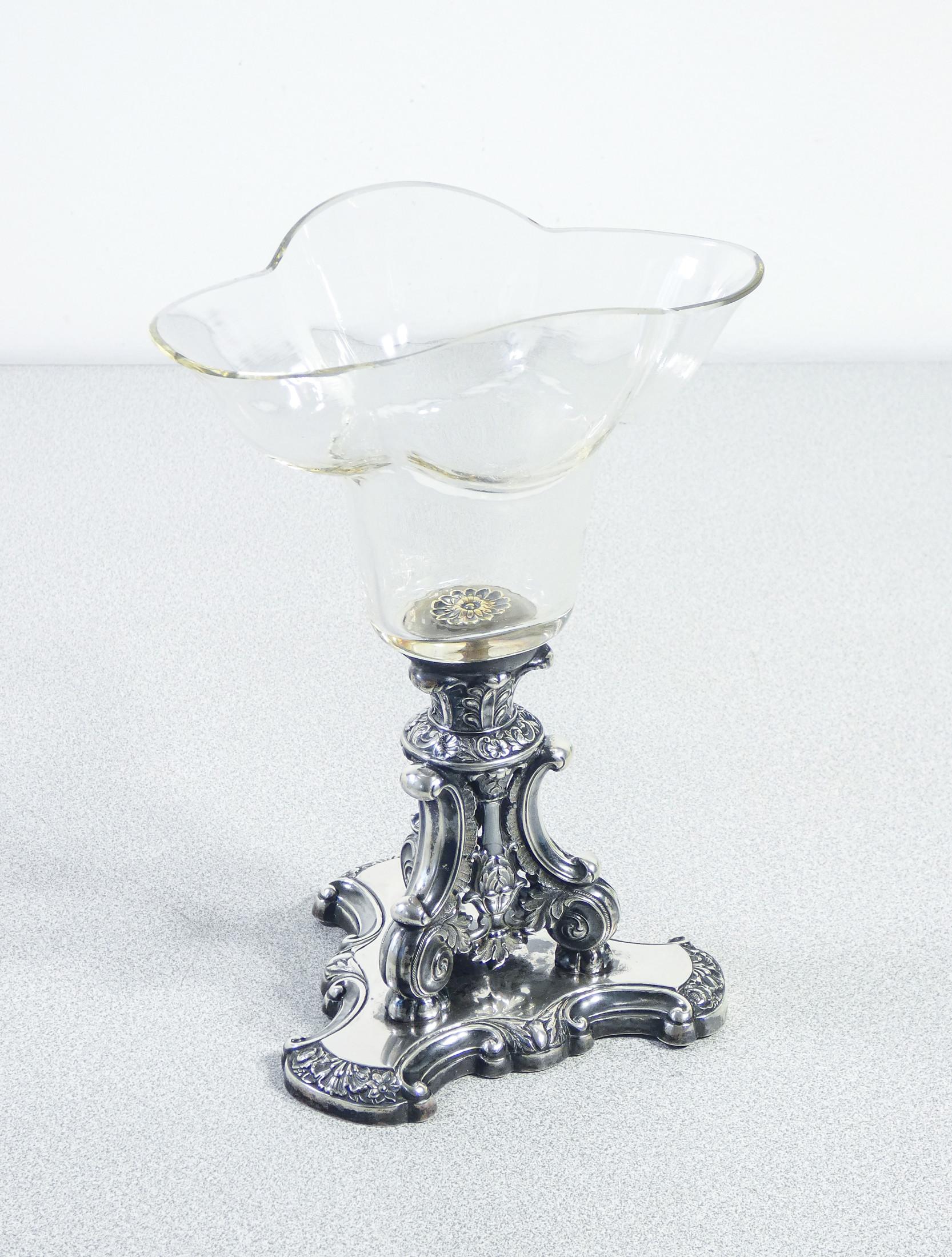 Silver and glass cup by Johann H.P. SCHOTT Söhne. Germany ca 1840 For Sale 1