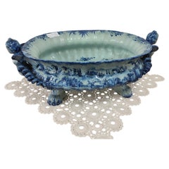 Antique Blue and white majolica bowl