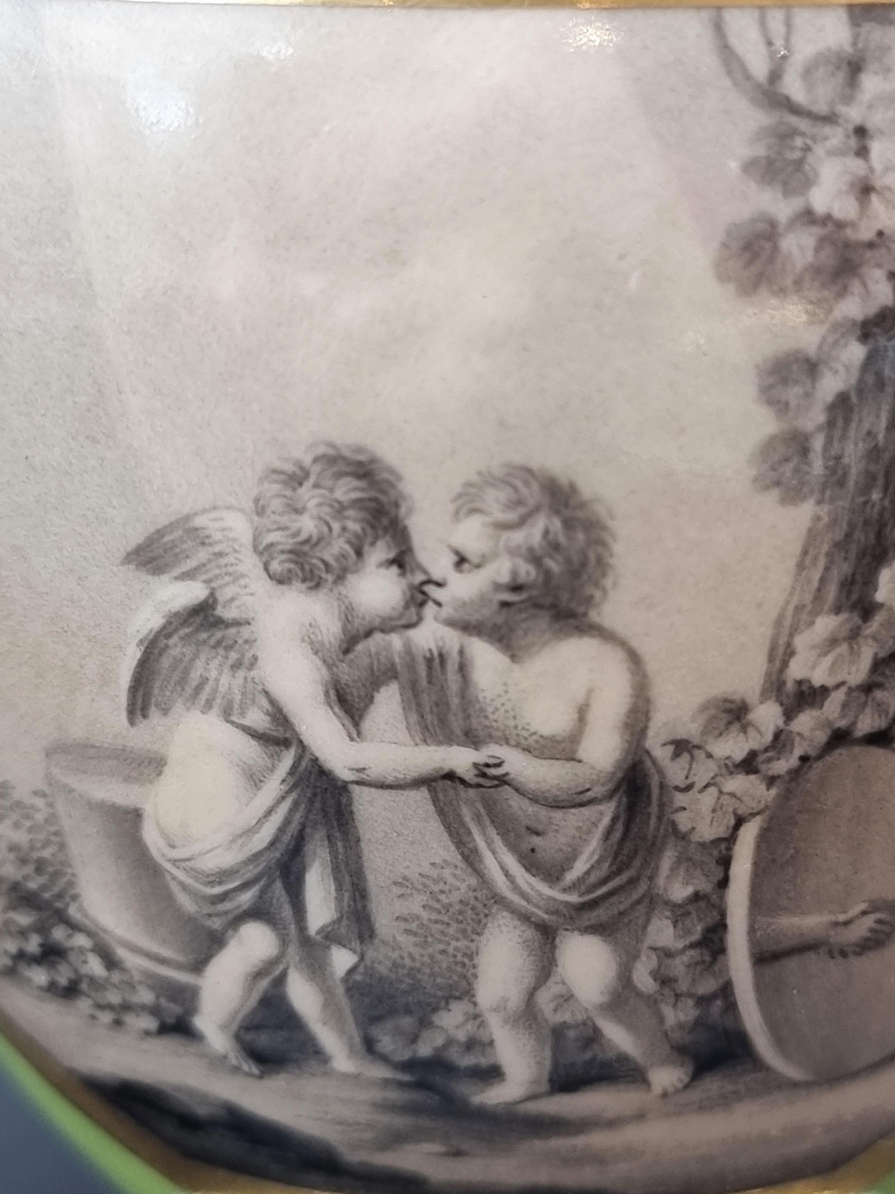 Porcelaine Tasse en porcelaine avec couvercle,  première moitié du XIXe siècle en vente