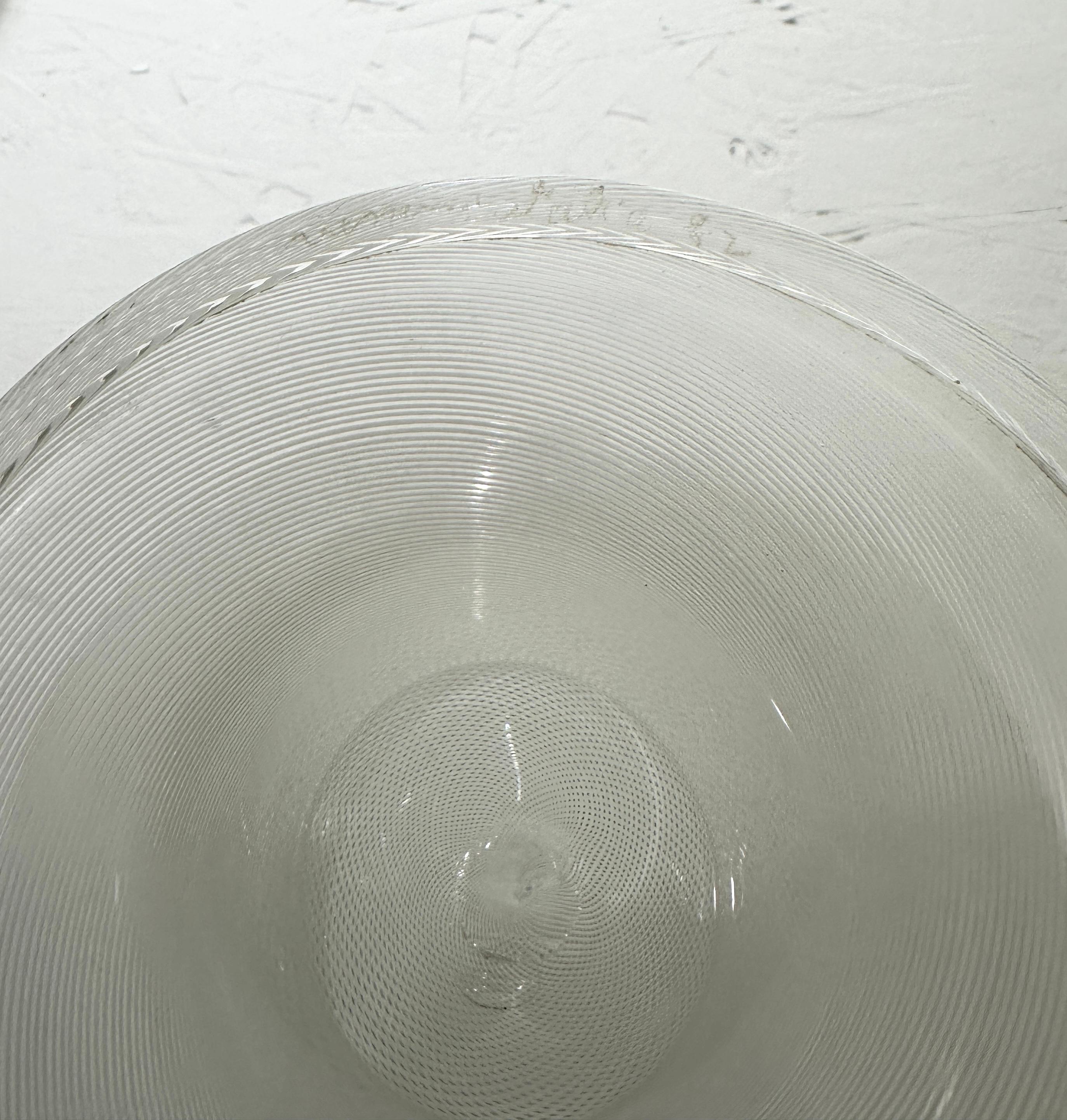 Coppa in vetro di Murano design Tapio Wirkkala per Venini, anni '70 in vendita 1