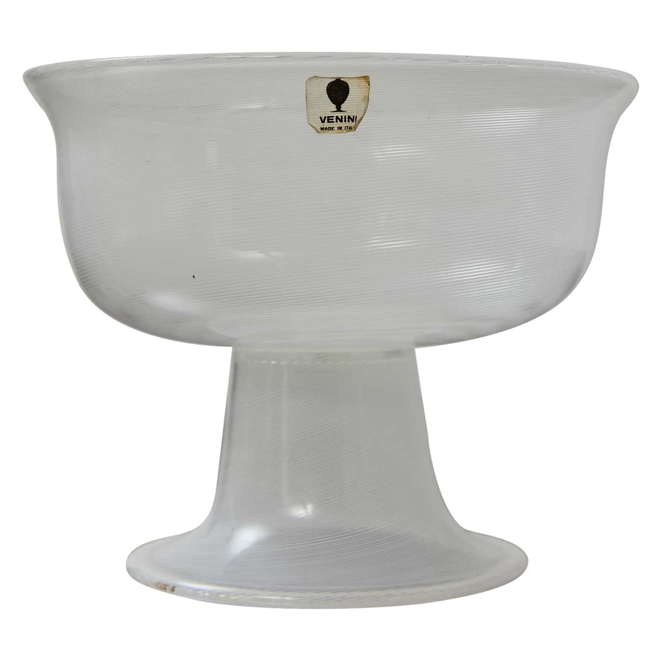 Coppa in vetro di Murano design Tapio Wirkkala per Venini, anni '70 in vendita