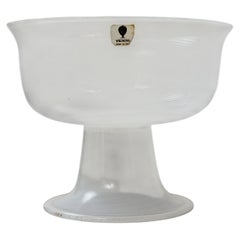 Coppa in vetro di Murano design Tapio Wirkkala per Venini, 1982