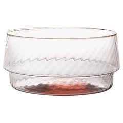 Coppa Multipot25, Bowl Handcrafted Muranese Glass, Rose Quartz Twisted MUN by VG