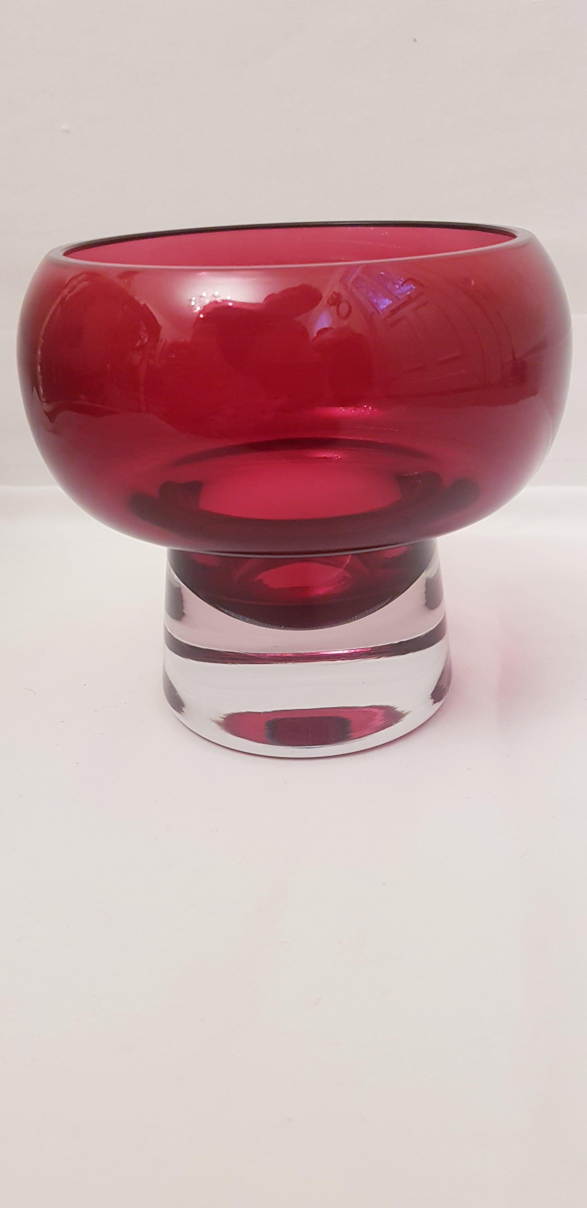 Coppa Murano Glass Somerso Bowl For Sale 4