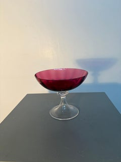 Nason and Moretti Glasses in Ruby-Colored Murano Glass