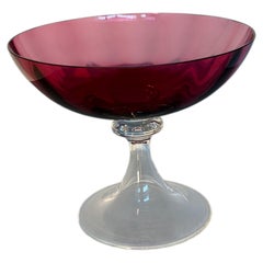 Nason and Moretti Glasses in Ruby-Colored Murano Glass