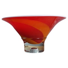 Runder Becher aus farbigem Muranoglas Italien