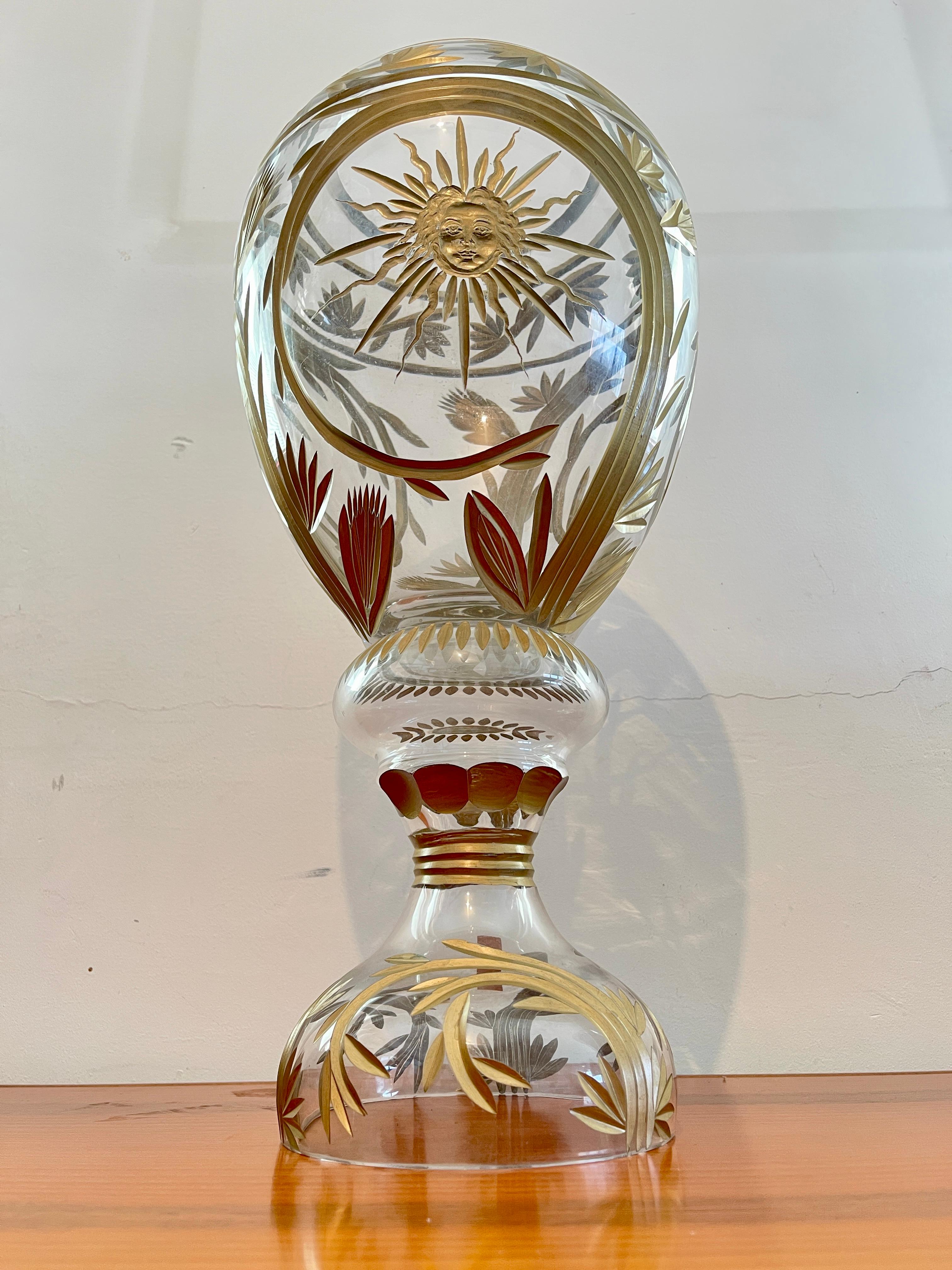 Altro Coppa vaso in cristallo stile francese anni '90 in vendita