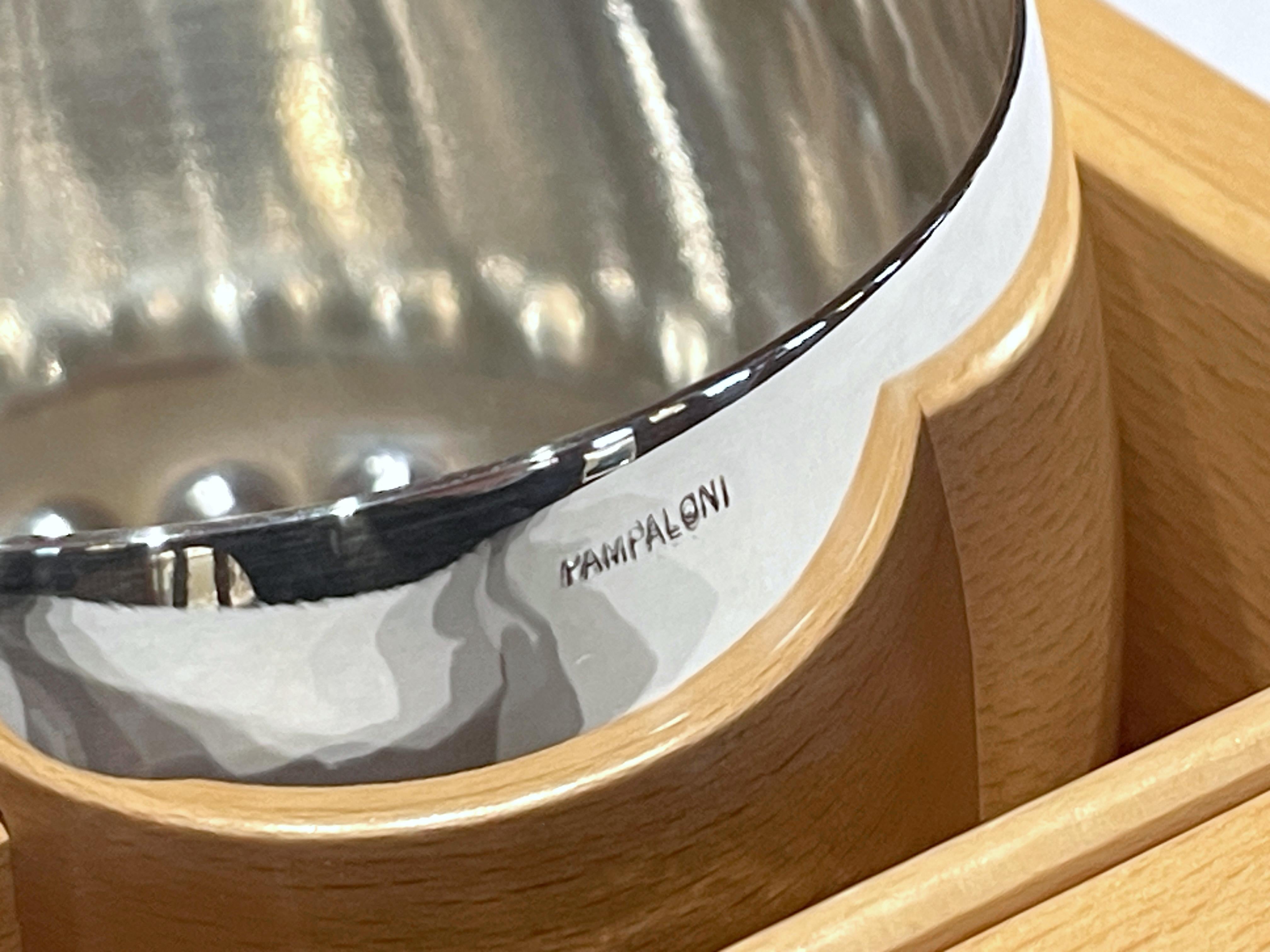 Coppe da vino taste & drink Pampaloni placcato in argento confezione in legno in vendita 6