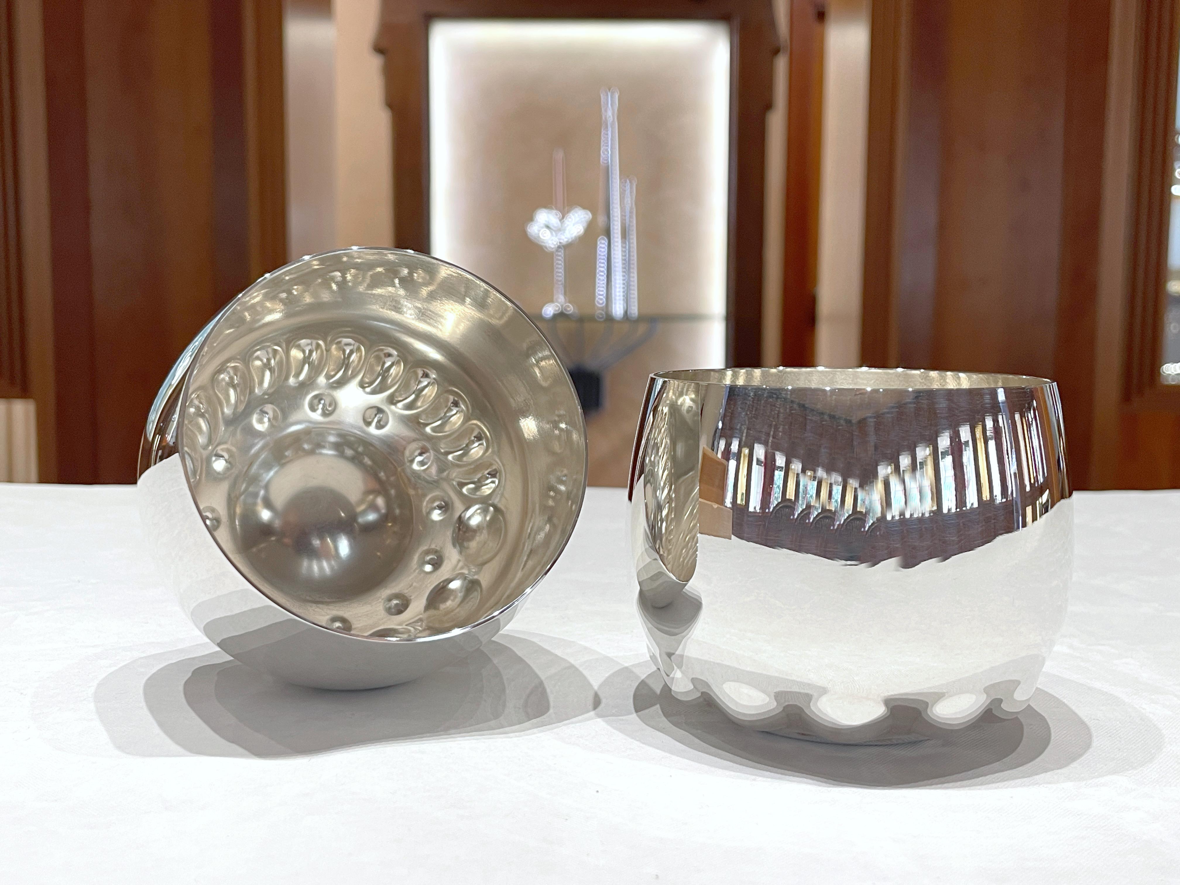 Coppe da vino taste & drink Pampaloni placcato in argento confezione in legno In condizioni Nuovo in vendita a Perugia, IT