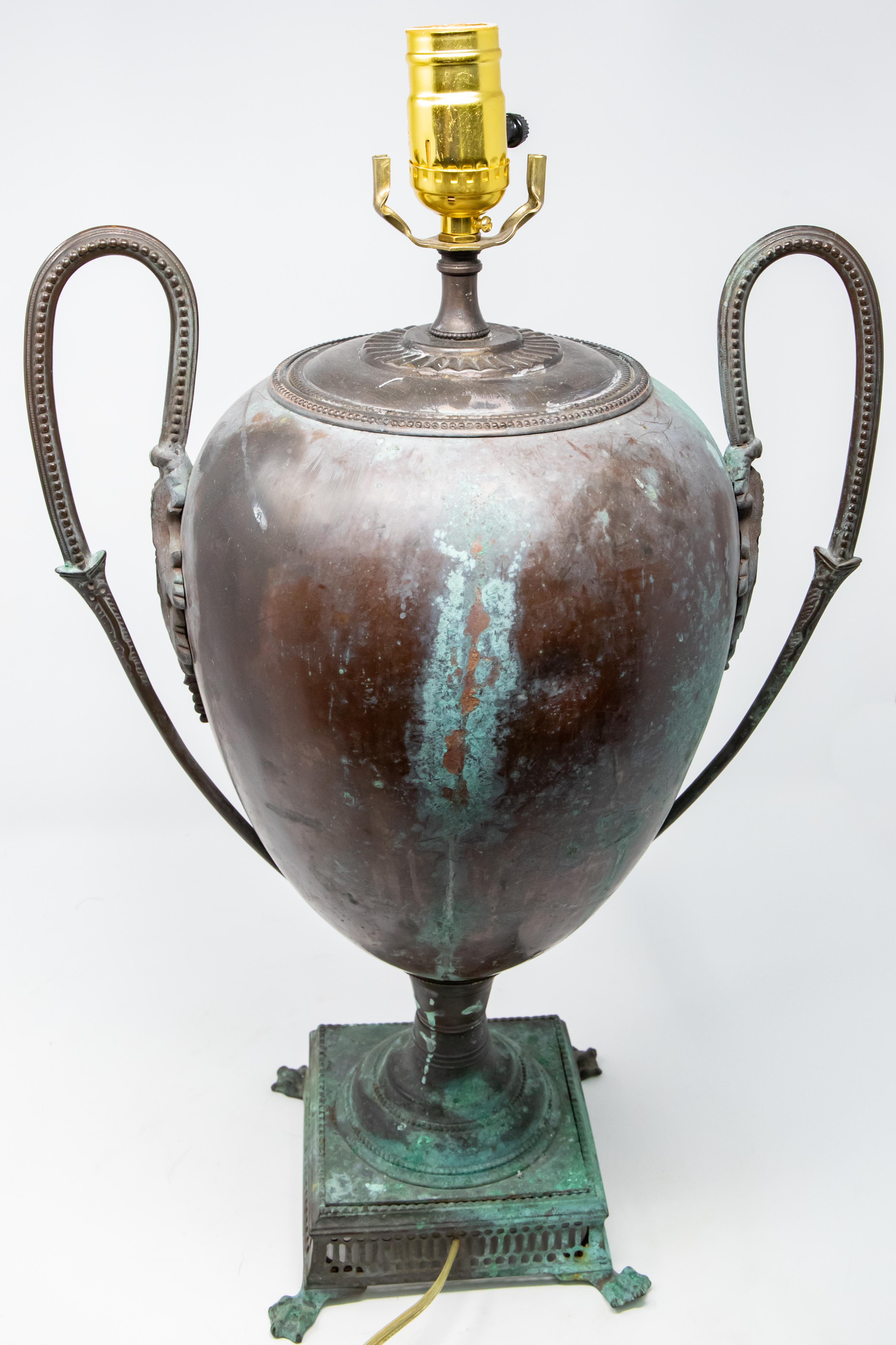 Copper Water Vessel Converted to Lamp, 19th Century For Sale 4