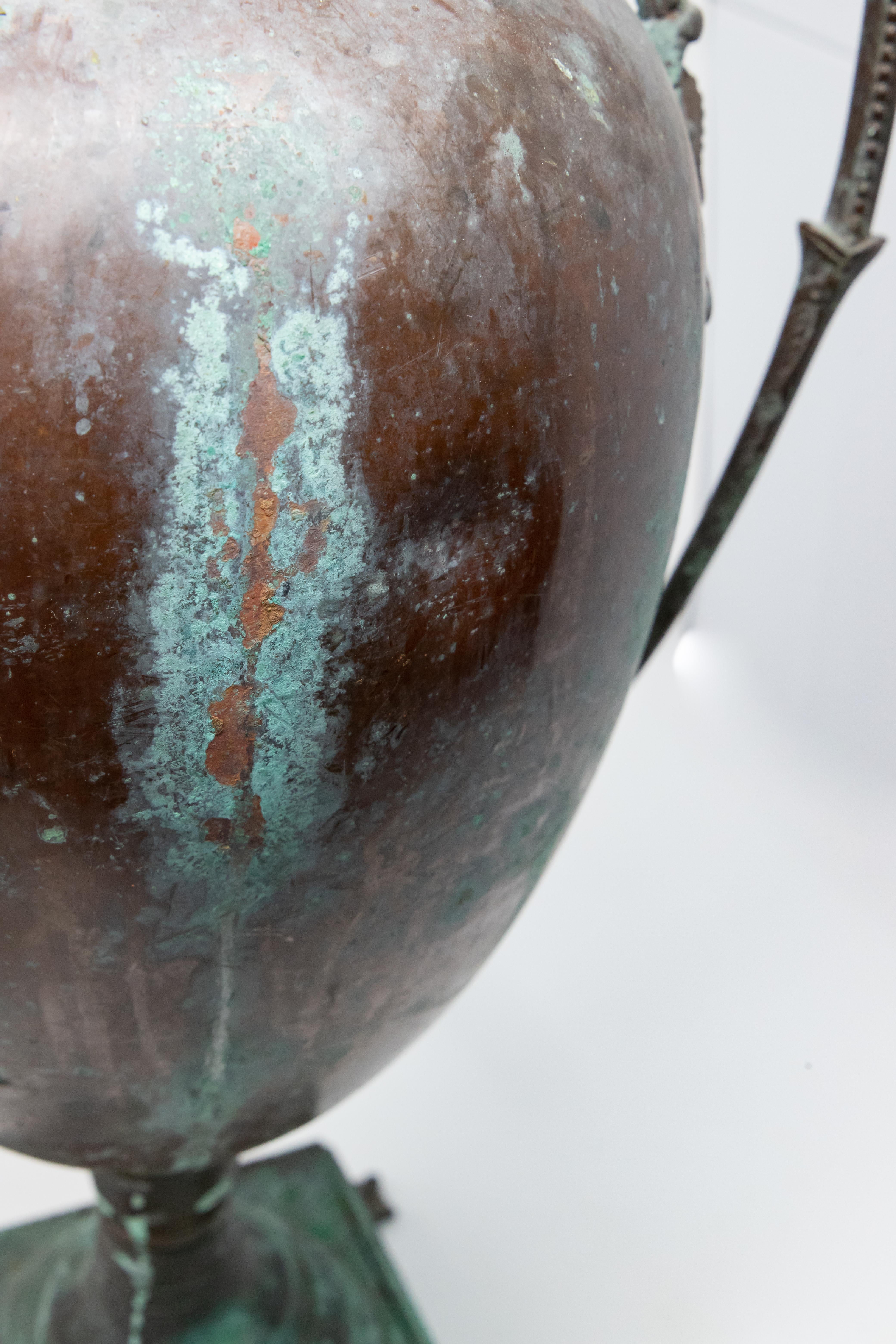 Copper Water Vessel Converted to Lamp, 19th Century For Sale 5