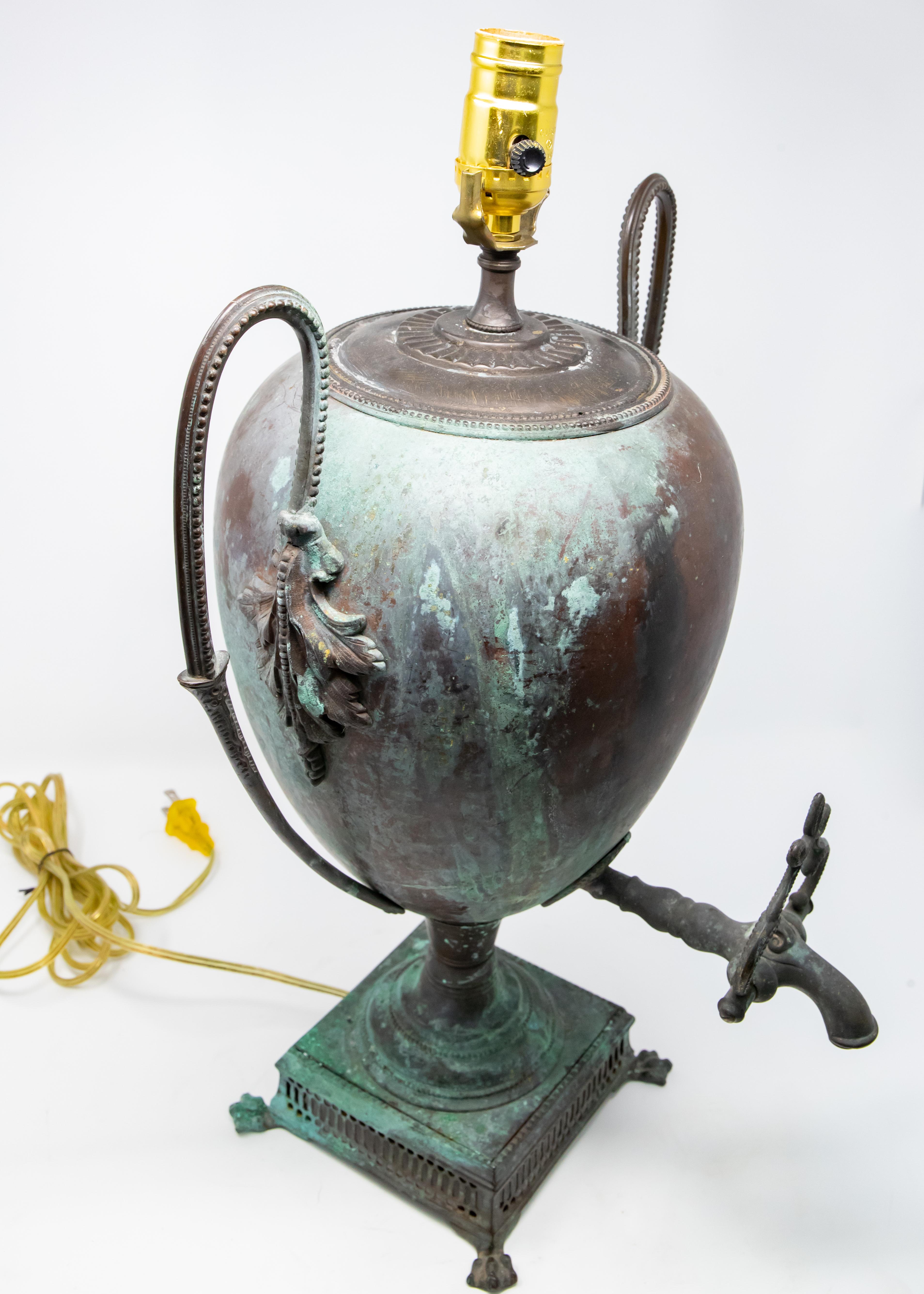 Copper Water Vessel Converted to Lamp, 19th Century For Sale 2