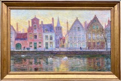 A View of Bruges, Omer Coppens, Dunkirk, France 1864 – 1924 Ixelles, Belgium  
