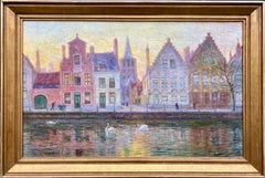 Eine Ansicht von Brügge, Omer Coppens, Dünkirchen, Frankreich 1864 - 1924 Ixelles, Belgien