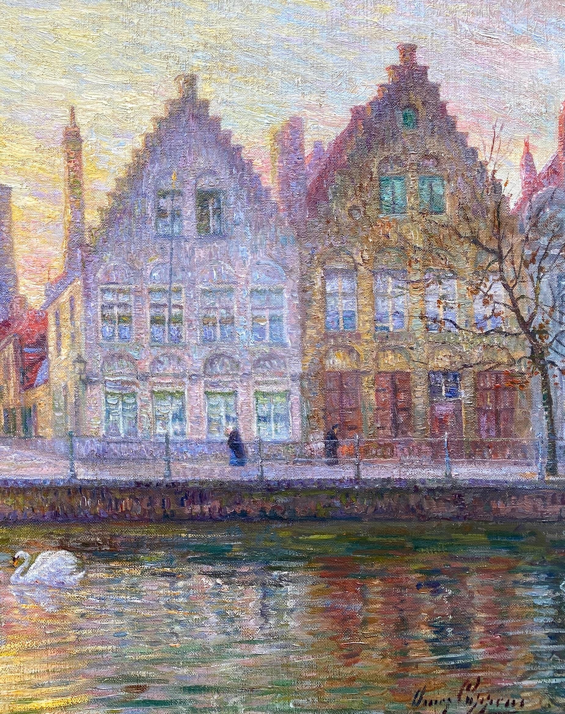 Veduta di Bruges, Omer Coppens, Dunkerque, Francia 1864 - 1924 Ixelles, Belgio 3