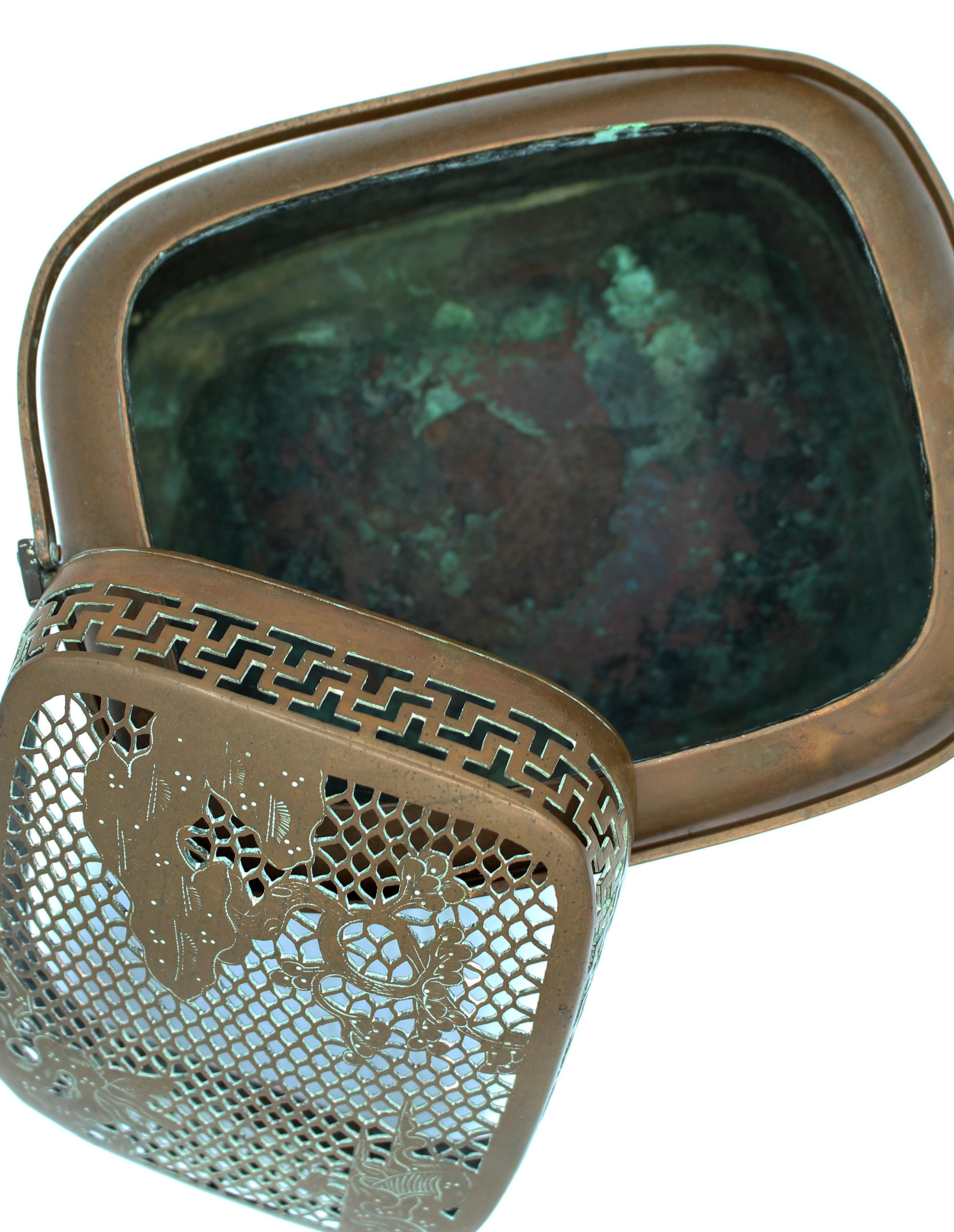 Copper 19th Century Chinese Cricket Box Basket 2