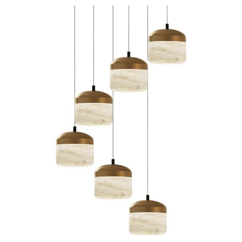 Copper 6 Pendant Lamp by United Alabaster