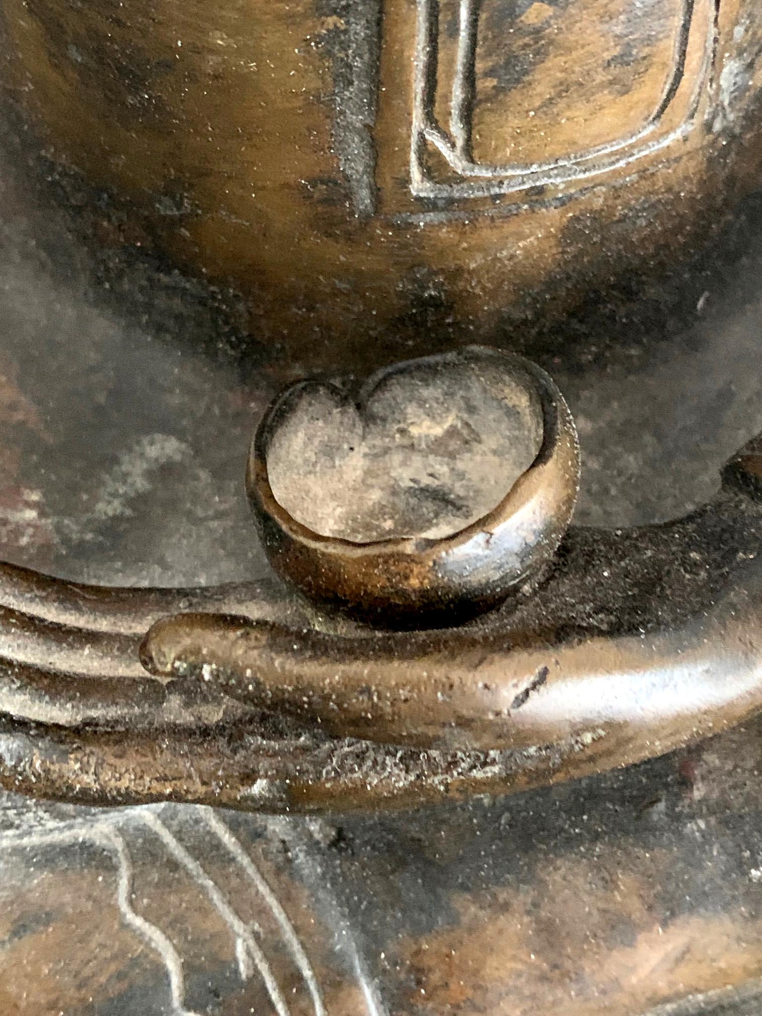 Copper Alloy Medicine Buddha Statue, Southeast Asia  2