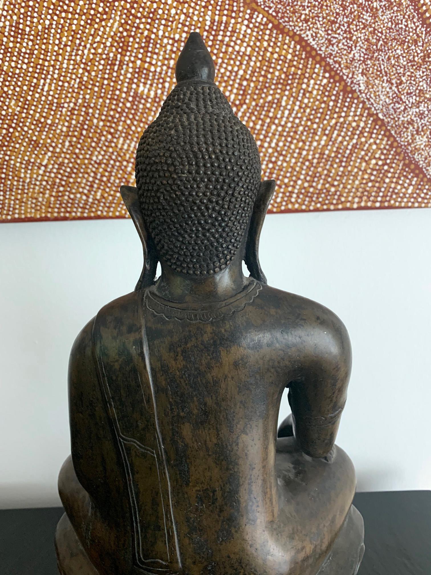 Copper Alloy Medicine Buddha Statue, Southeast Asia  5