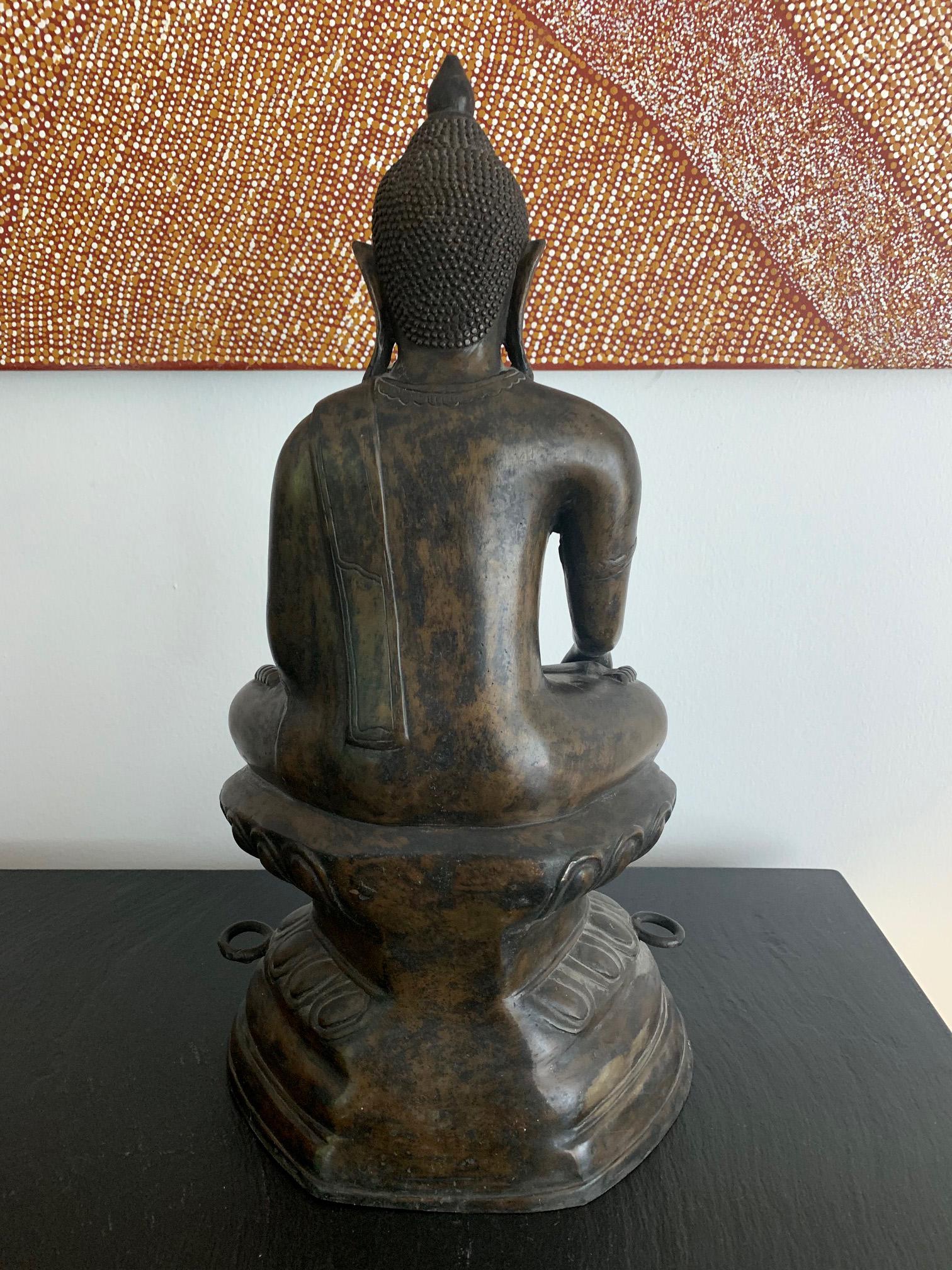 Qing Copper Alloy Medicine Buddha Statue, Southeast Asia 