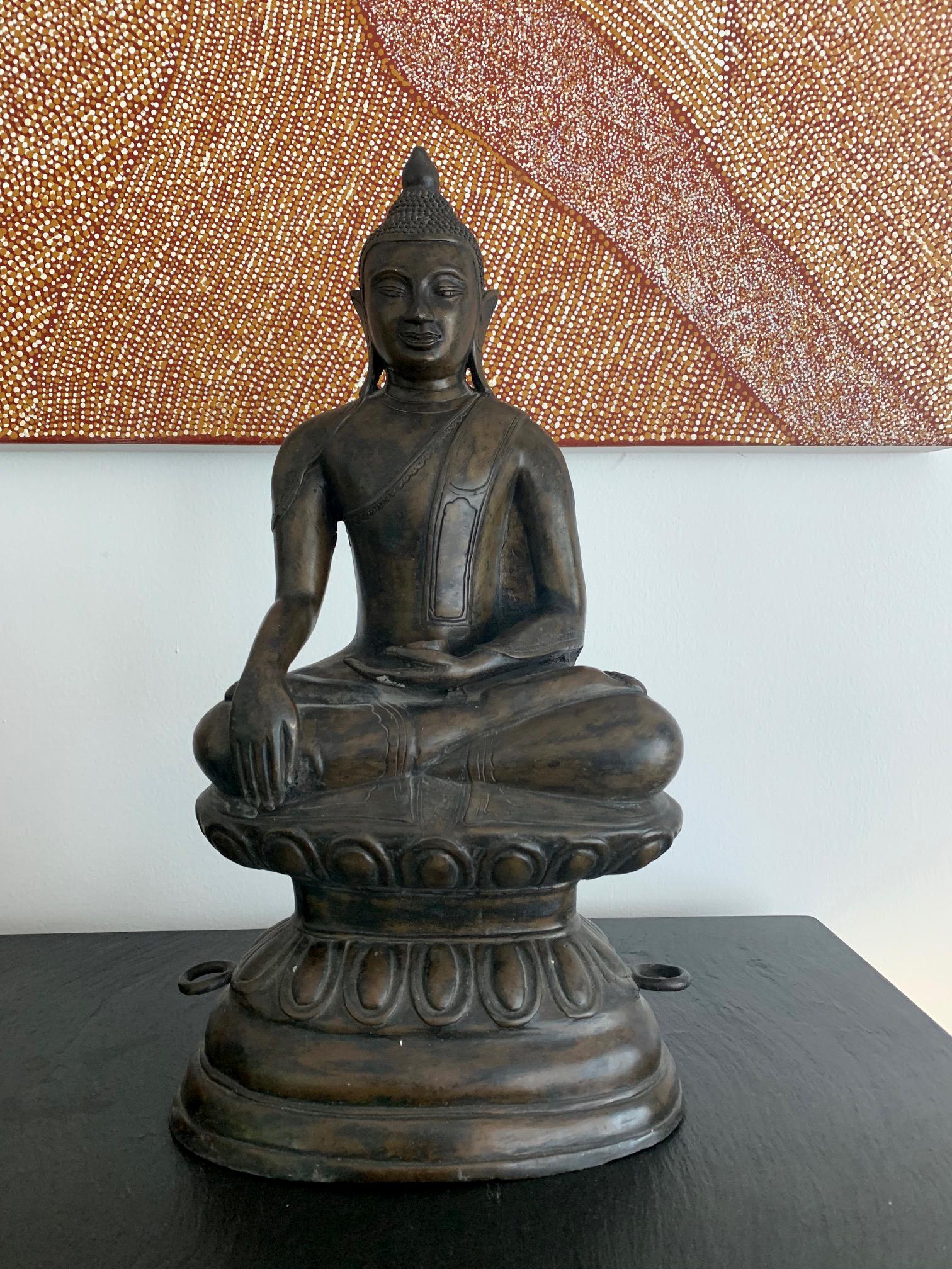 Southeast Asian Copper Alloy Medicine Buddha Statue, Southeast Asia 