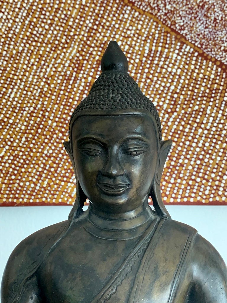 Copper Alloy Medicine Buddha Statue, Southeast Asia at 1stDibs