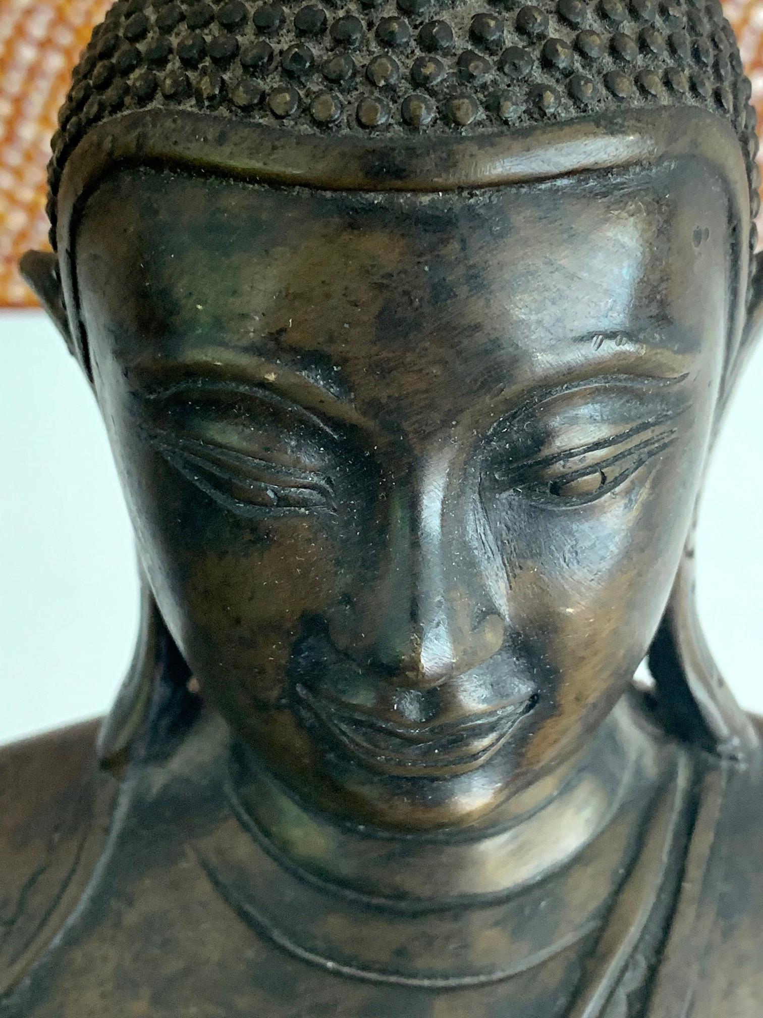 19th Century Copper Alloy Medicine Buddha Statue, Southeast Asia 