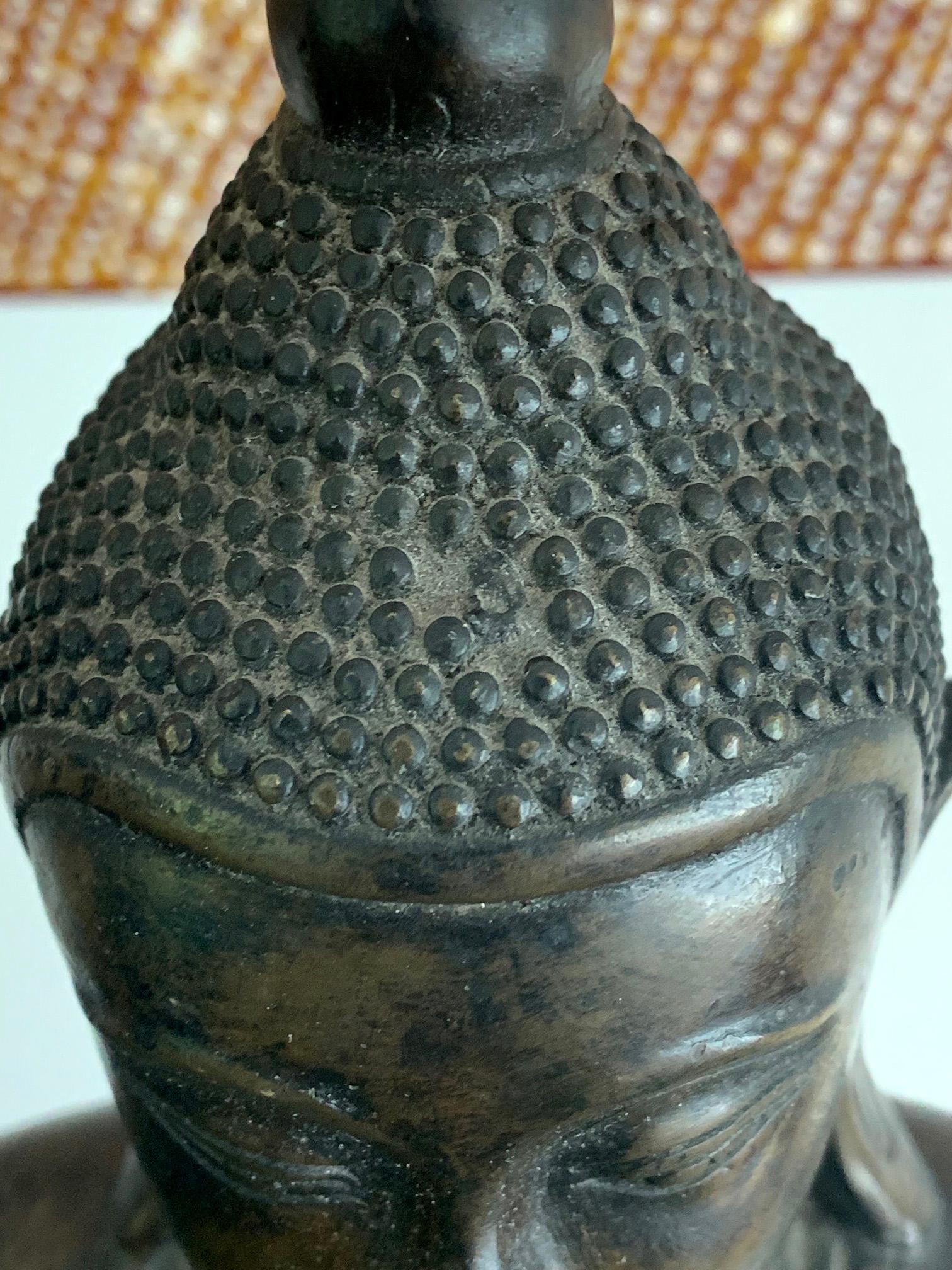 Bronze Copper Alloy Medicine Buddha Statue, Southeast Asia 