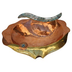 Copper and Abalone Angel Fish Dish