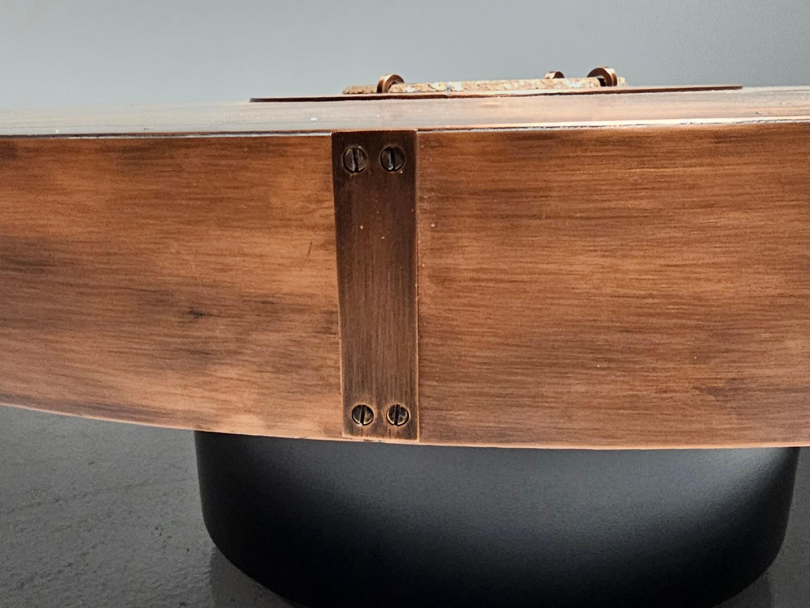 Copper and Agate stone Coffee Table by Felix de Boussy, for Studio Belgali For Sale 5