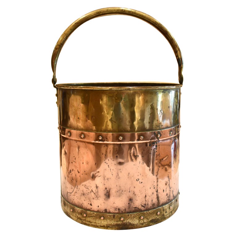 Copper and Brass Coal Bucket at 1stDibs