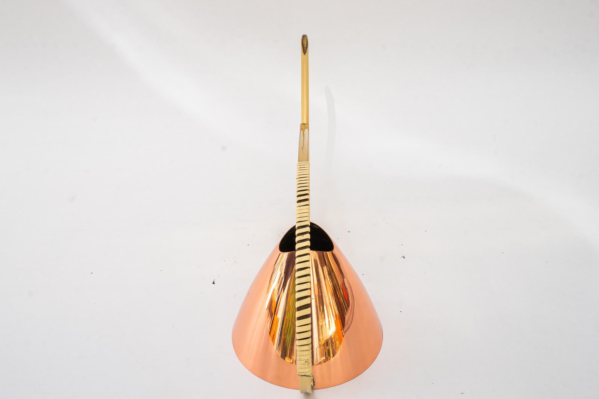 Austrian Copper and brass conbination watering can vienna around 1950s For Sale