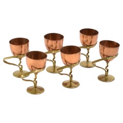 Copper and Brass Cordial Set