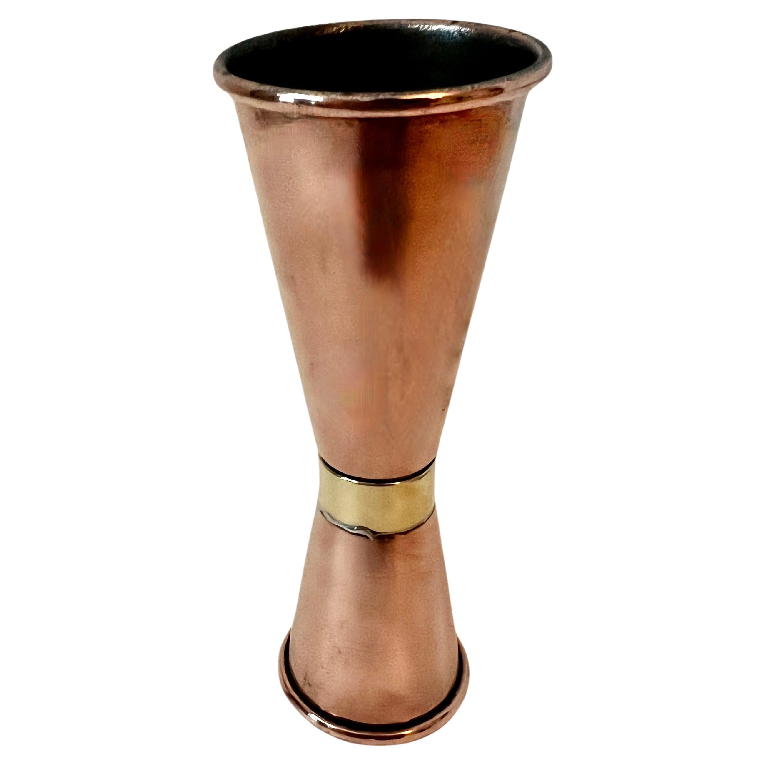 Copper and Brass Dual Size Barware Jigger 