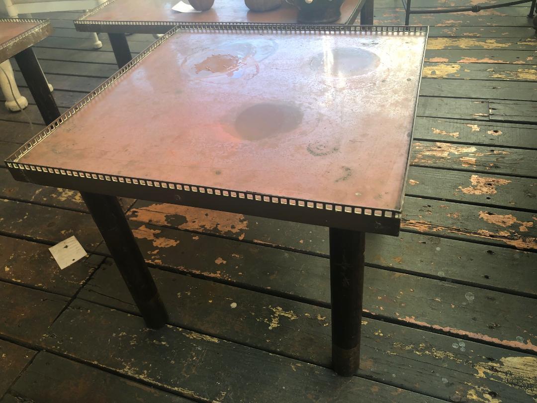 Copper and Brass End Tables 'Two Sets - Two Sizes' 7