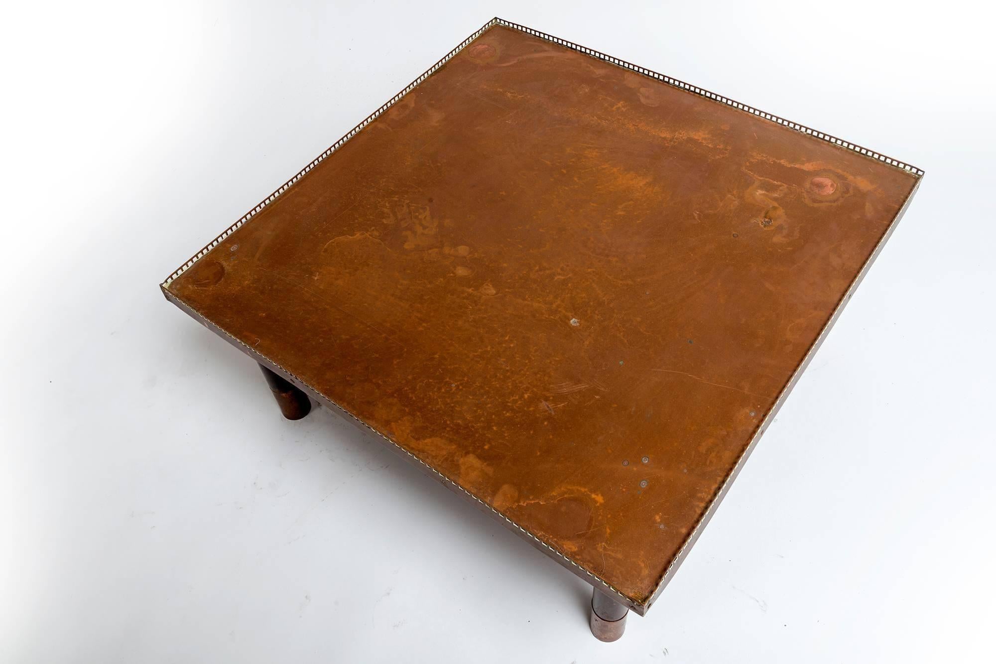 Early 20th Century Copper and Brass End Tables 'Two Sets - Two Sizes'