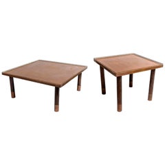 Copper and Brass End Tables 'Two Sets - Two Sizes'
