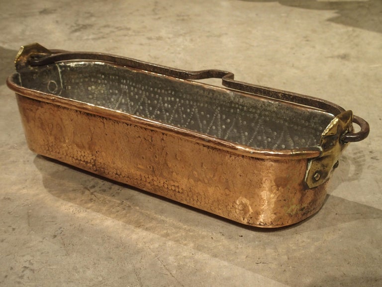 Copper and Brass Fish Poacher from France, circa 1800 at 1stDibs