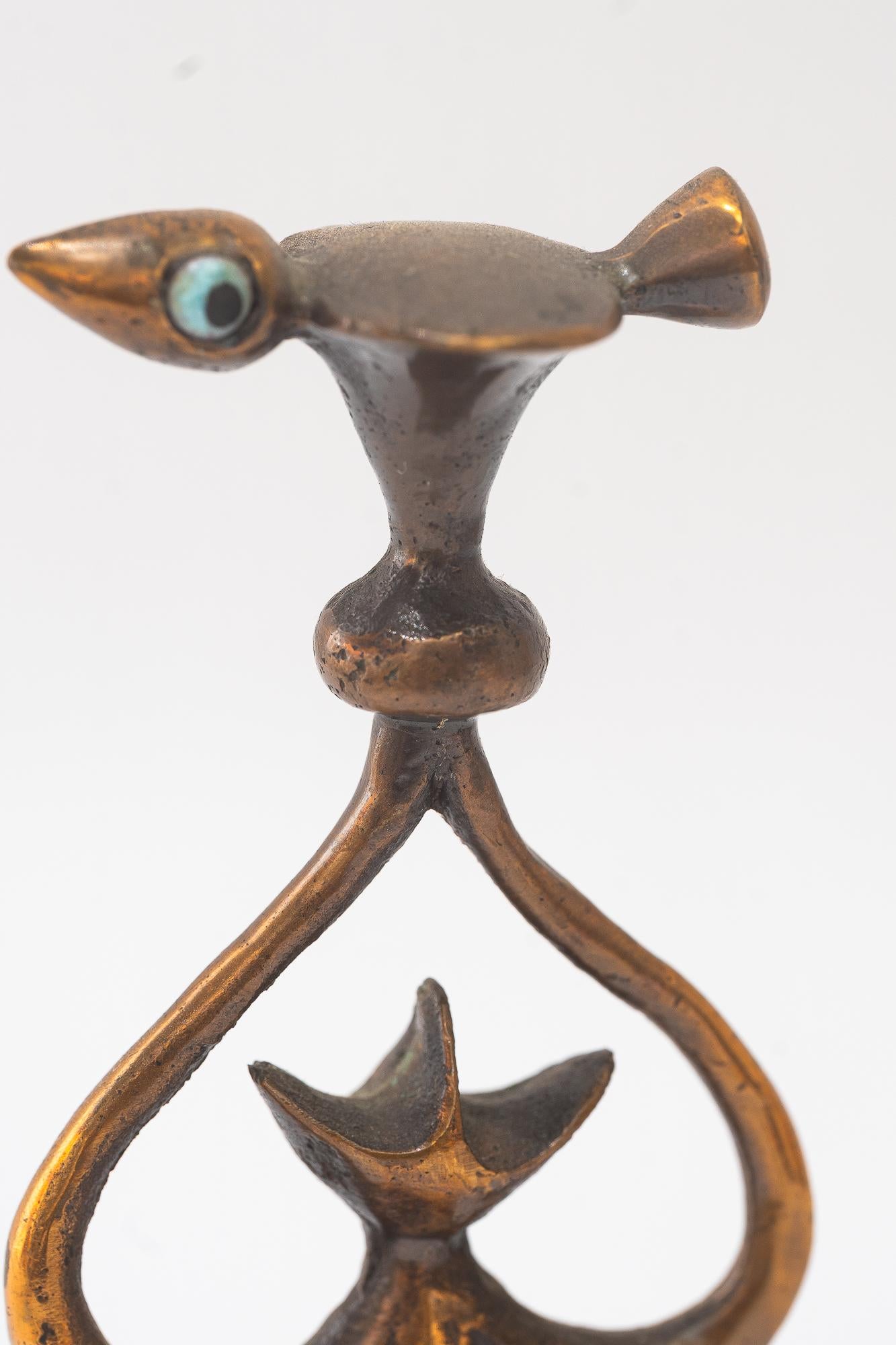 Kupfer und Messing Hand Dinner Bell Wien um 1960er Jahre (Mitte des 20. Jahrhunderts) im Angebot