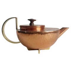 Copper and Brass Postmodern Teapot