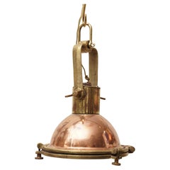 Copper and Brass Ship's Deck Light Nautical Pendant