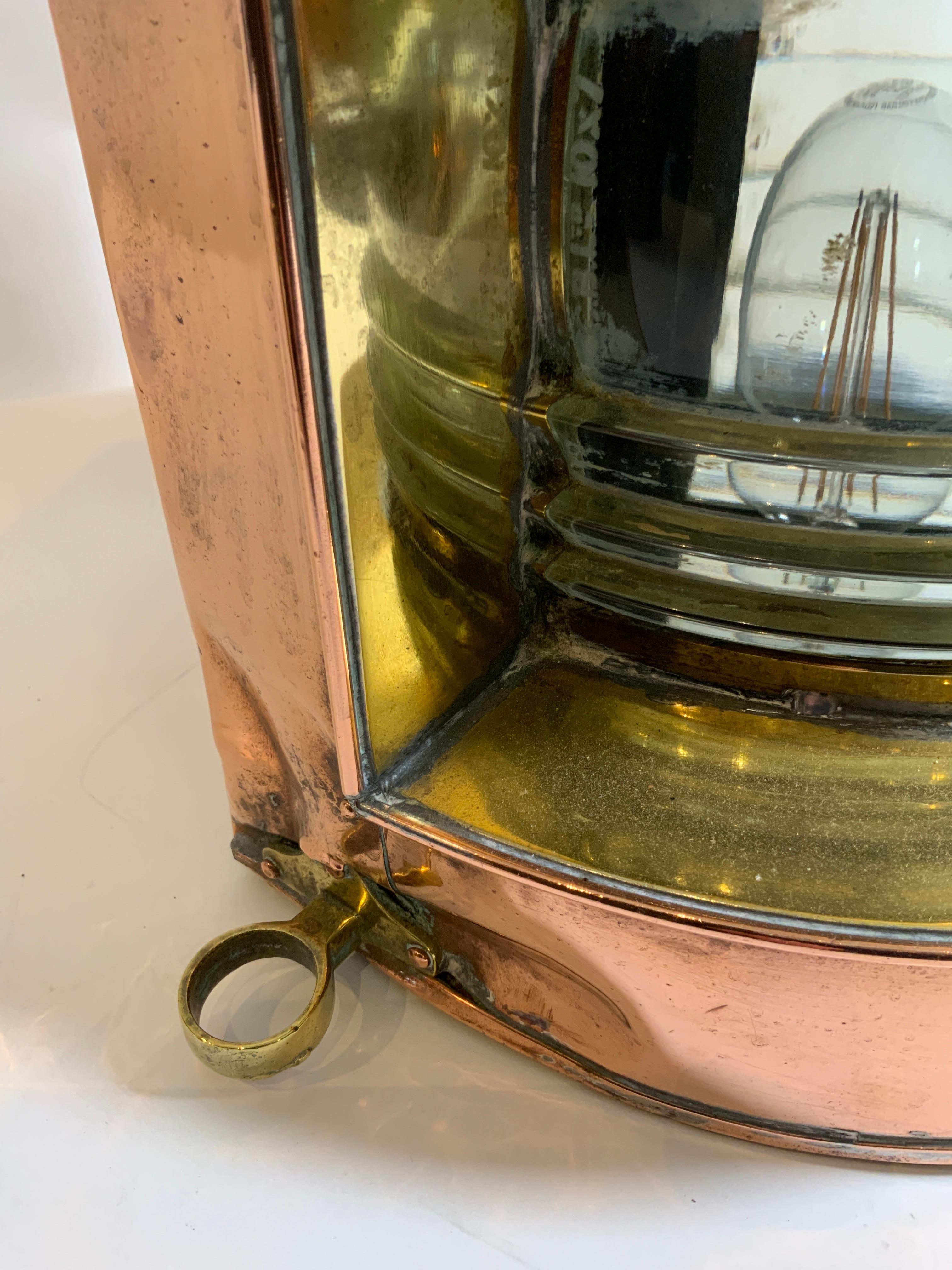 Copper and Brass Ship's Masthead Lantern by Davey of London For Sale 2