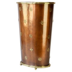 Copper and Brass Umbrella Stand by Vereinigte Werkstätten München, circa 1955