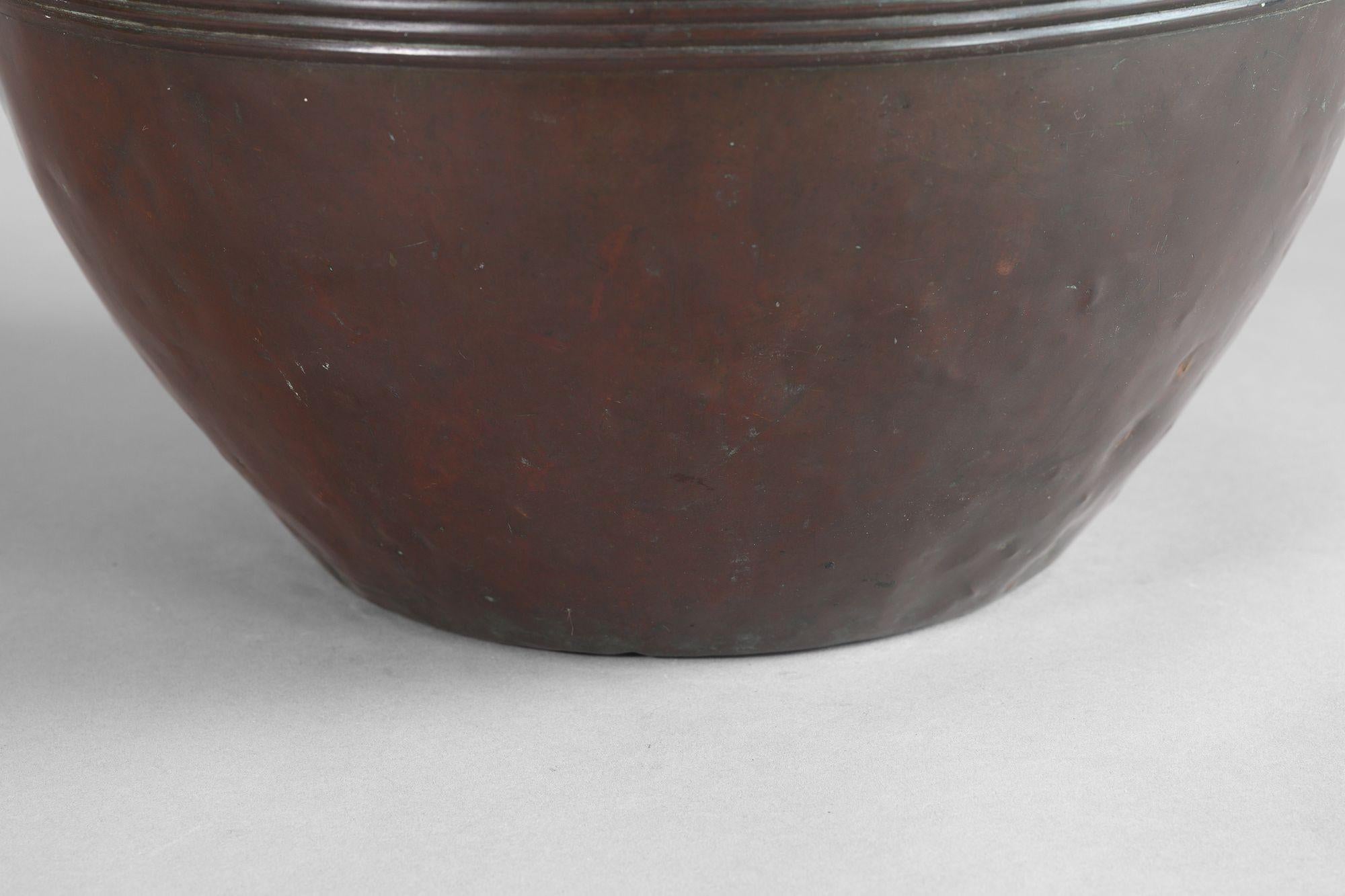 Vase aus Kupfer und Messing (Mitte des 20. Jahrhunderts) im Angebot