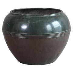 Vase en cuivre et laiton