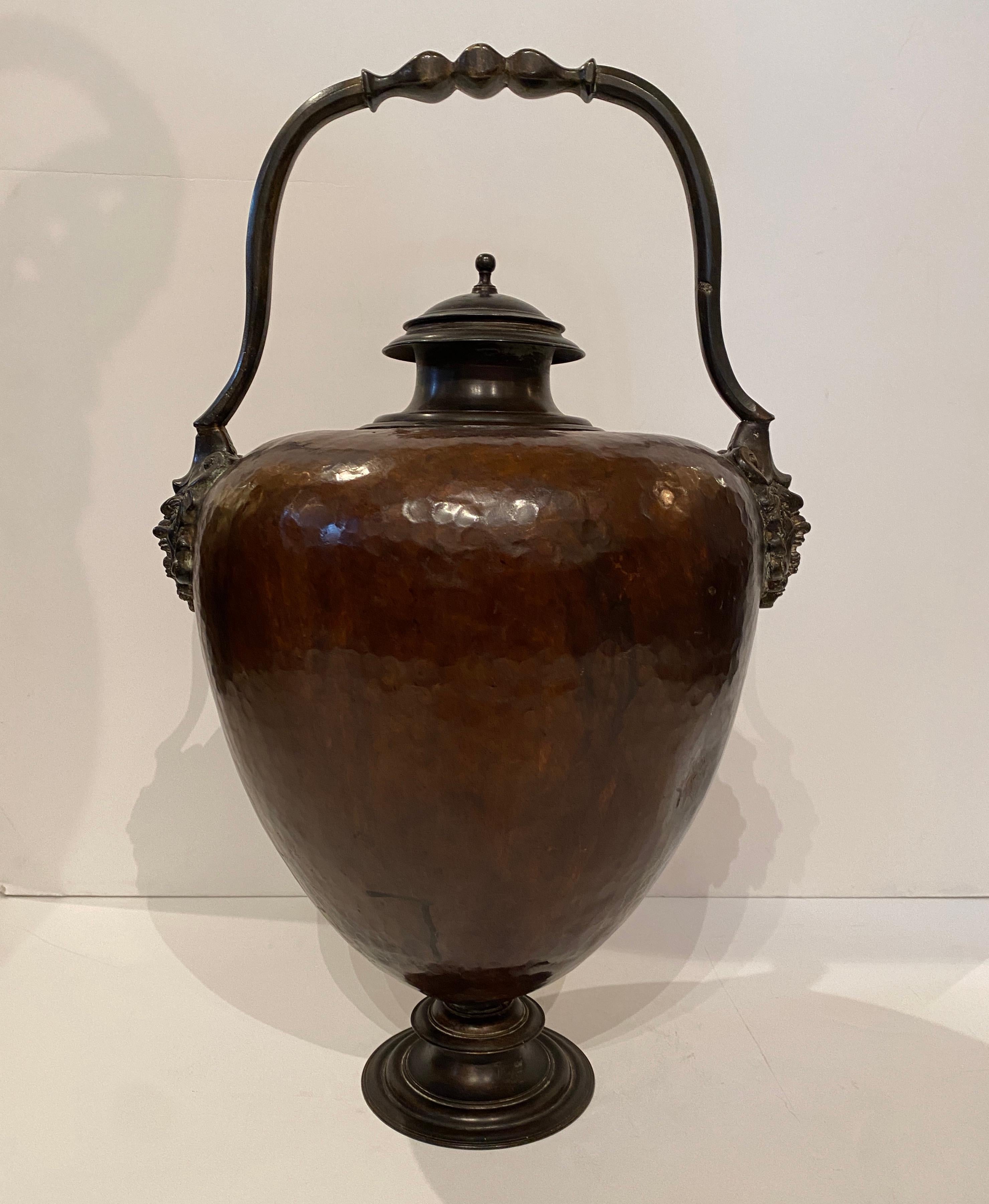 19th Century Copper and Bronze Ewer For Sale