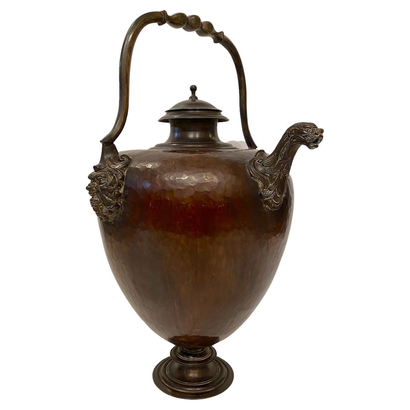 Copper and Bronze Ewer For Sale
