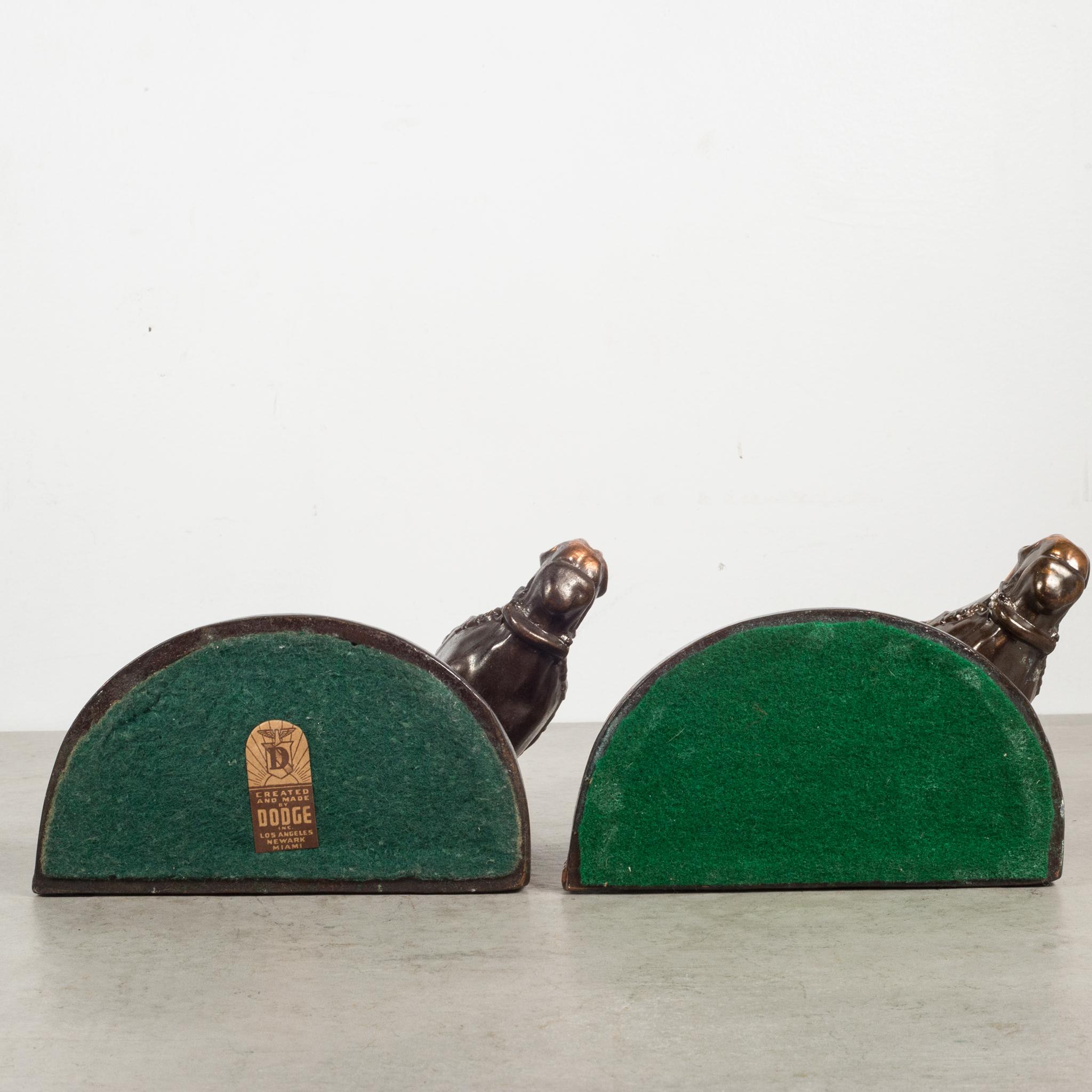 Art Deco Copper and Bronze-Plated Horse Head Bookends by Gladys Brown for Dodge Inc, 1946