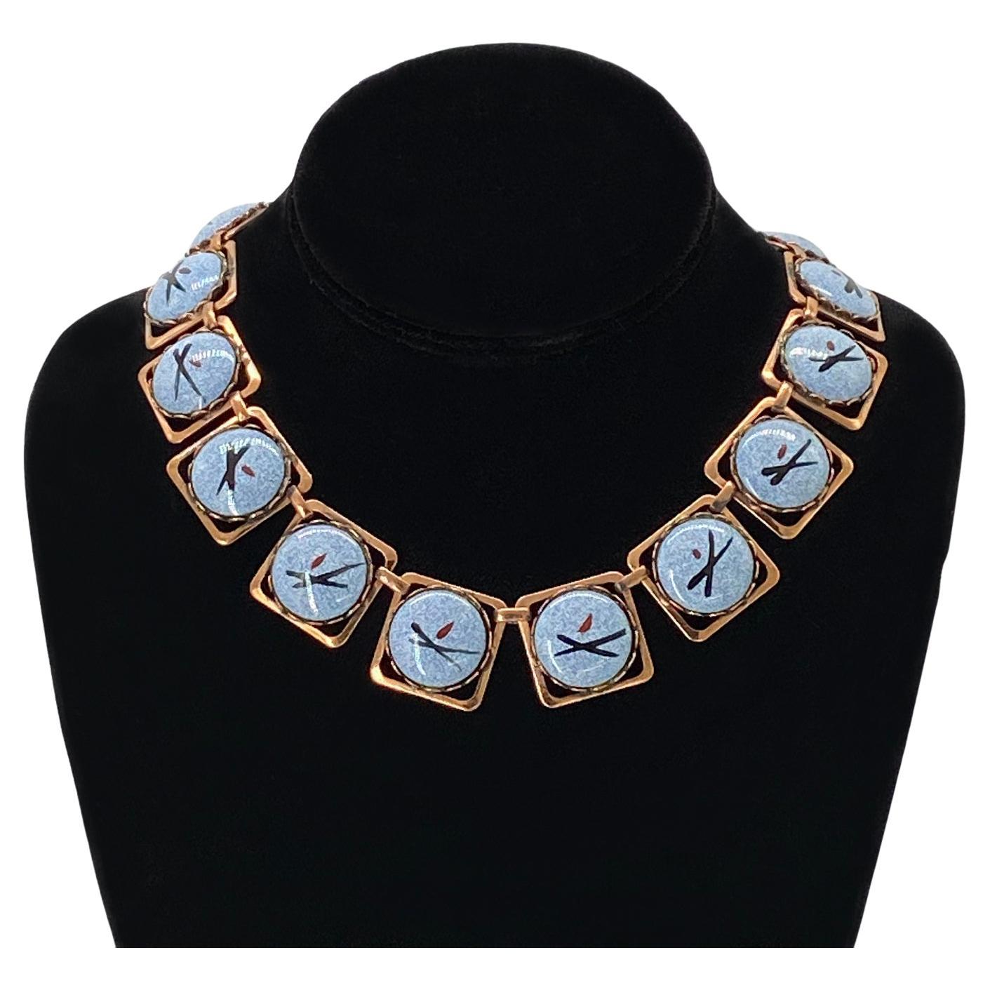 Collar de eslabones de cobre y esmalte en Bueno estado para la venta en Atlanta, GA